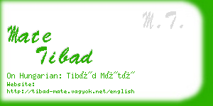 mate tibad business card